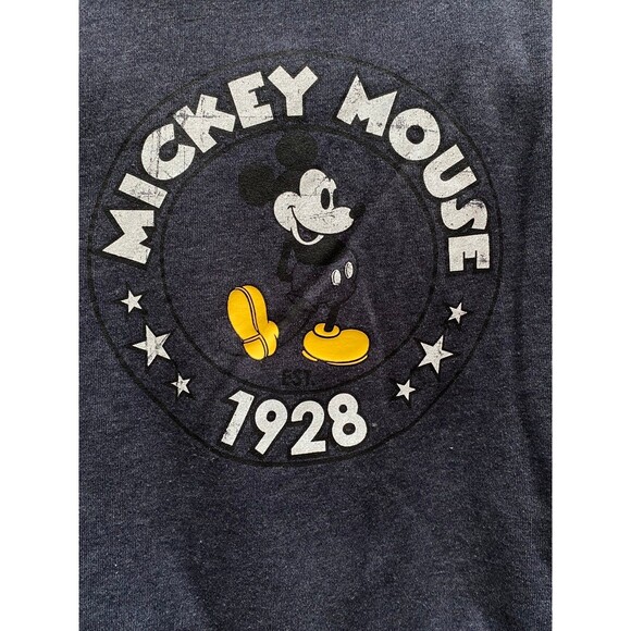 Disney Mickey Mouse Kids size S (6-7) sherpa lined hoodie jacket Black grey - Picture 4 of 11